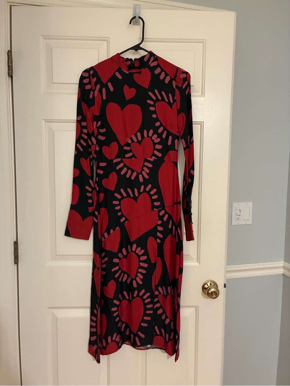 Farm Rio Hearts Midi Dress NWOT